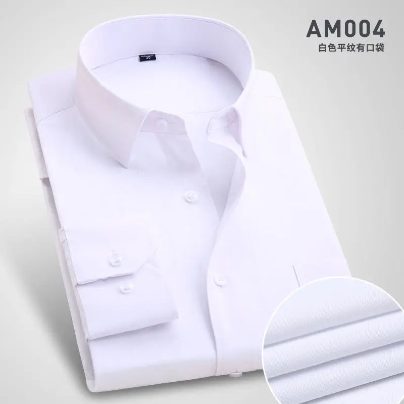New 100% Cotton Oxford Shirt Men's Long Sleeve Striped Plaid Casual Shirts Korean Clothes High Quality Business Dress Shirt Grey - Premium  from Craftklart.store - Just $14.56! Shop now at Craftklart.store