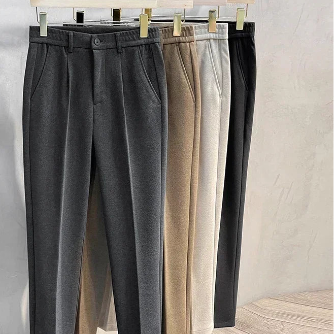 Men's Urban Business Casual Elastic Waist Straight Trousers - Craftklart.store