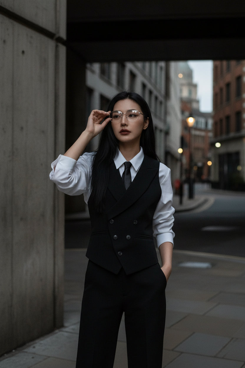 Structured Lapel Vest — Women's Slim Fit
