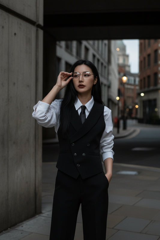 Structured Lapel Vest — Women's Slim Fit
