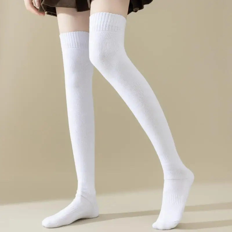 Terry Over-the-knee Socks for Women in Winter Plus Velvet and Thickened Warm Stockings Knee-protecting Thigh-high Socks - Craftklart.store
