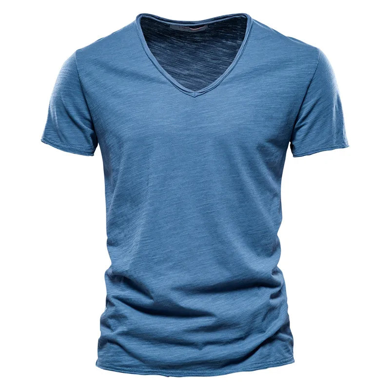 8XL - 100% Cotton V-neck Men T-shirt - Premium T-Shirt from Craftklart Dropship - Just $10.28! Shop now at Craftklart.store