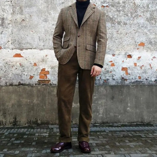 1920s Vintage 12oz Corduroy Pants Men's Heavy Duty Work Trousers Cotton Comfortable Farmer Overalls Retro Casual High Waisted Tr - Craftklart.store