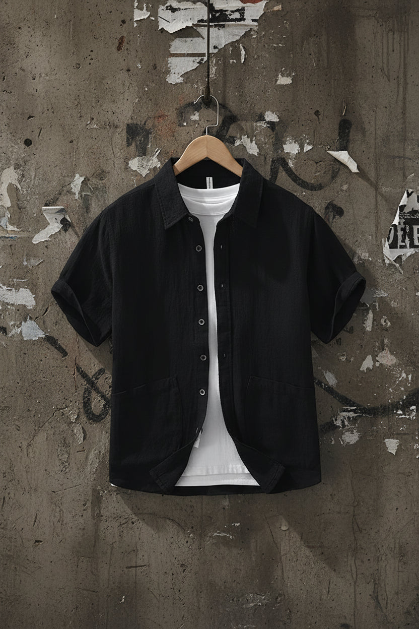 100% Linen Short Sleeve Shirt — Men's Summer Essential