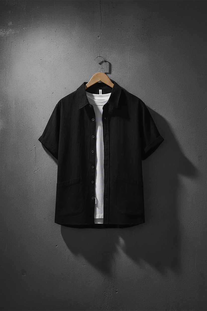 100% Linen Short Sleeve Shirt — Men's Summer Essential