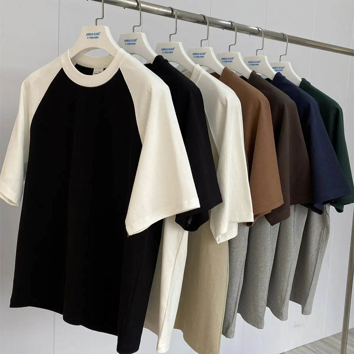 Color-blocked oversized Craftklart Dropship T-shirt in 300GSM fabric, shown worn casually with a relaxed fit.