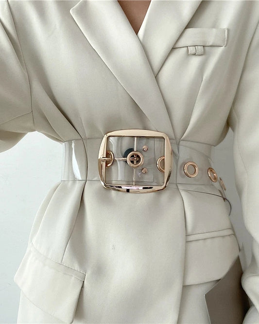 Urban Chic White Clear Belts For Women | Minimalist Streetwear | Craftklart