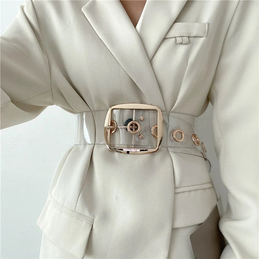 Urban Chic White Clear Belts For Women
