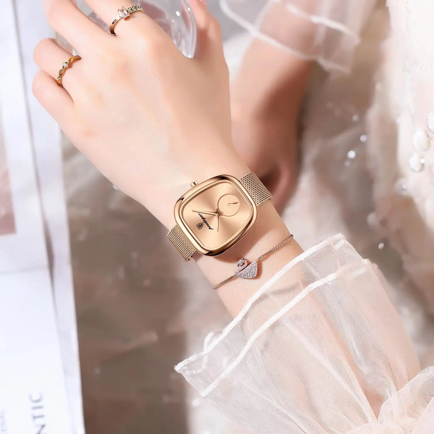Elegant Ladies Watch Stainless Steel Quartz - Premium Watches from Craftklart Dropship - Just $19.85! Shop now at Craftklart.store