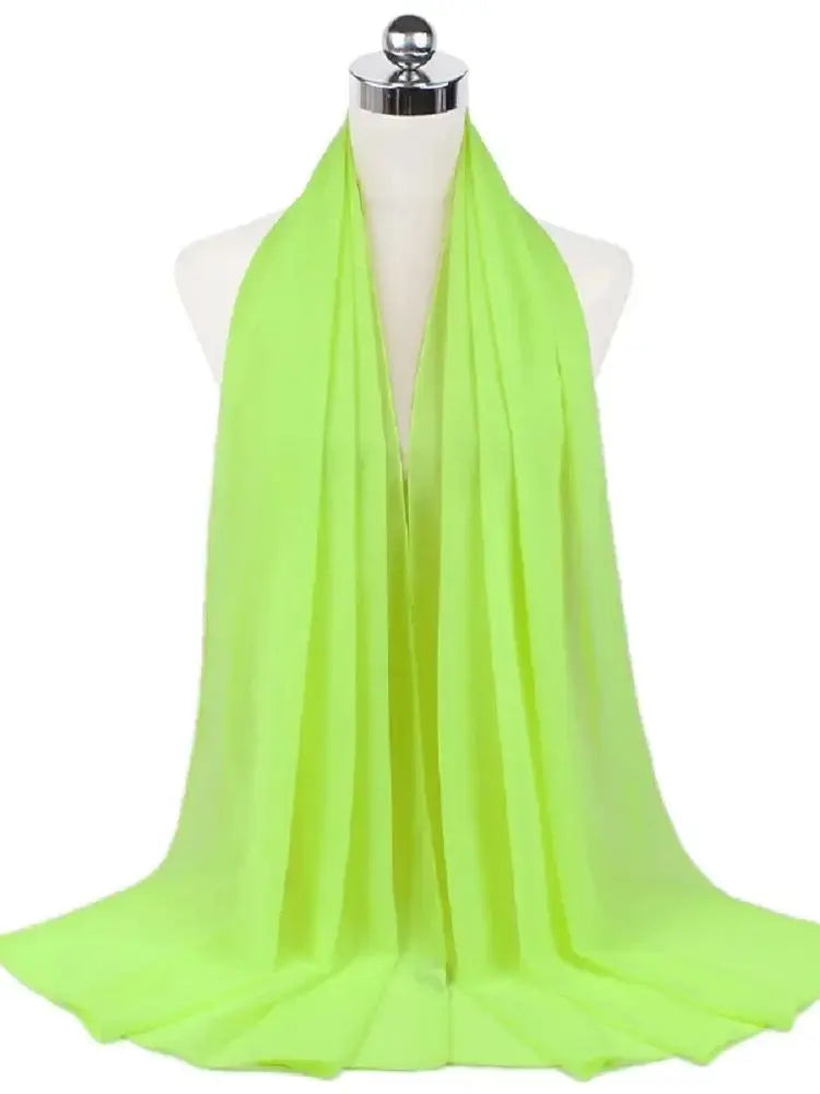 New Fashion Women Solid Chiffon Headscarf