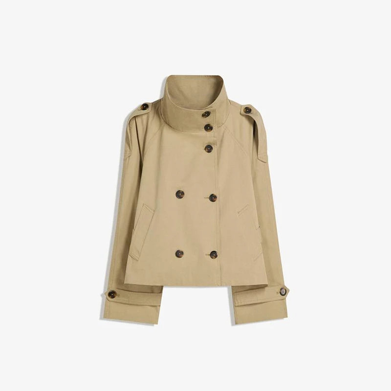 2025 Autumn Stand Collar Trench Coat - Craftklart.store