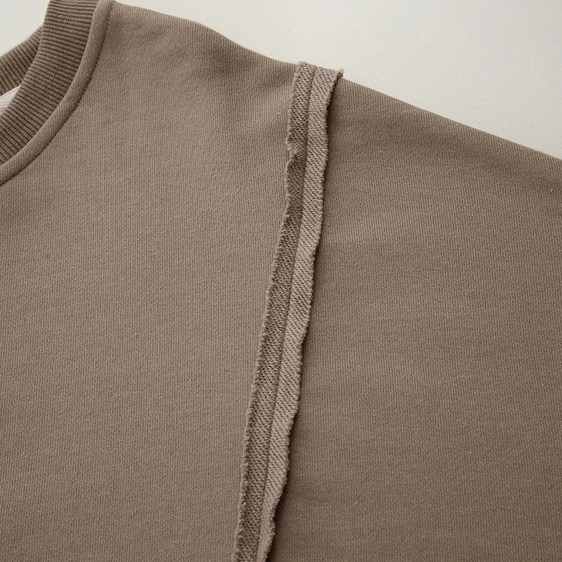 Oversized Cotton Sweatshirt — Open Side Patchwork | Craftklart