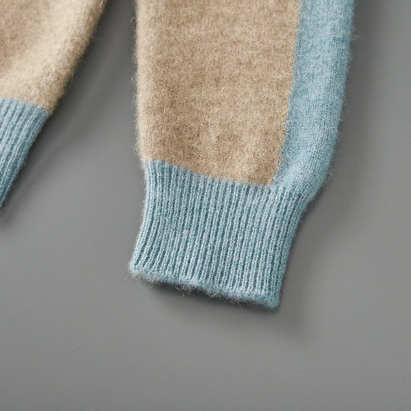 Men's Clothing: 100% Merino Wool Knitted Sweater - Craftklart.store