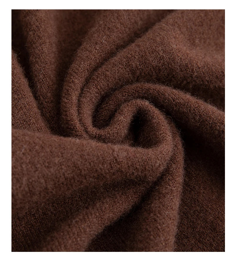 New Fashion Men's 100% Wool Pullover Half-high Collar Sweater - Craftklart.store