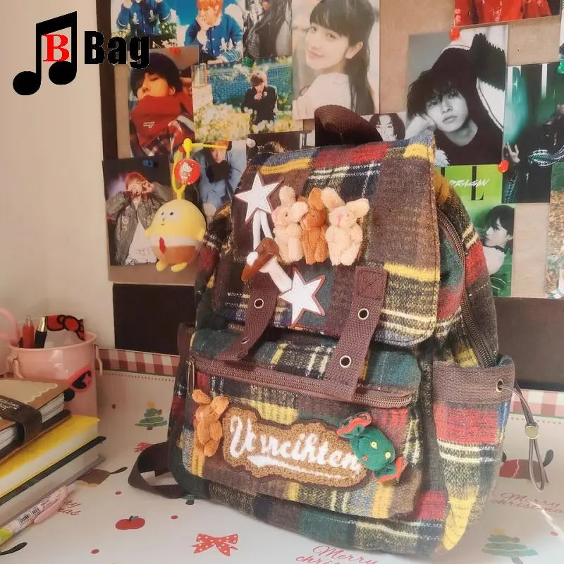 Fluffy Melard Color Scheme Punk Backpack - Craftklart.store
