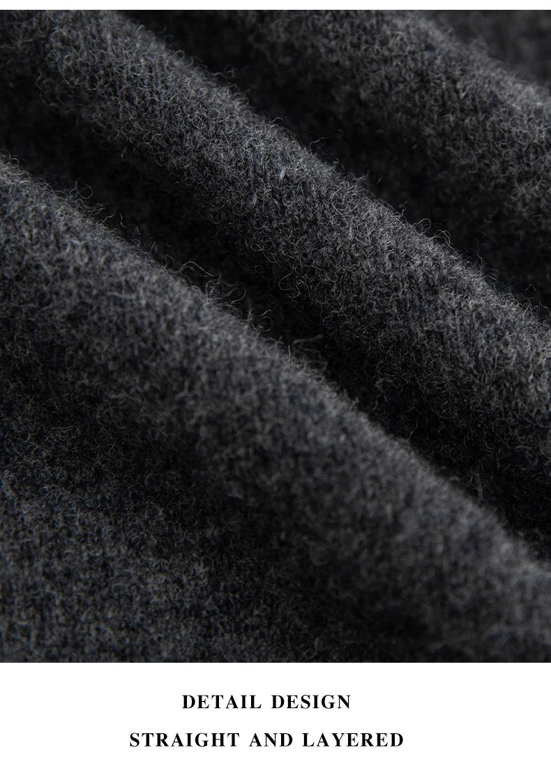 New Fashion Men's 100% Wool Pullover Half-high Collar Sweater - Craftklart.store