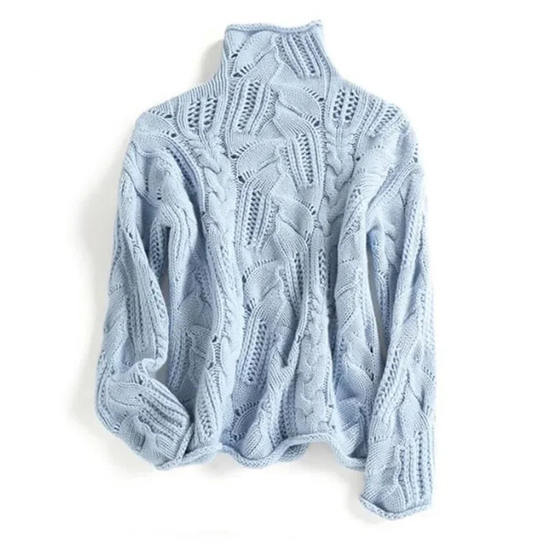 Women Urban Winter Loose Wool Knit Pullover