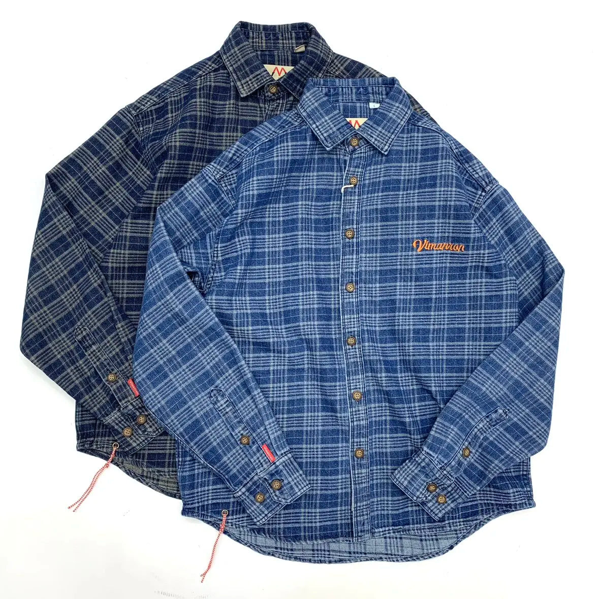 Craftklart washed plaid overshirt with button closure, featuring a casual plaid pattern and soft fabric for comfortable wear.