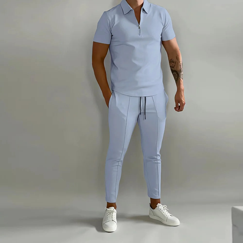 Men's Activewear Sports Short sleeve Set - Premium Activwear from Craftklart Dropship - Just $20.26! Shop now at Craftklart.store