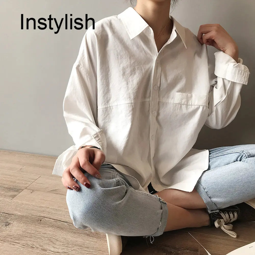 Women Korean Branded Stylish Loose Blouse - Premium shirt from Craftklart Dropship - Just $18.69! Shop now at Craftklart.store