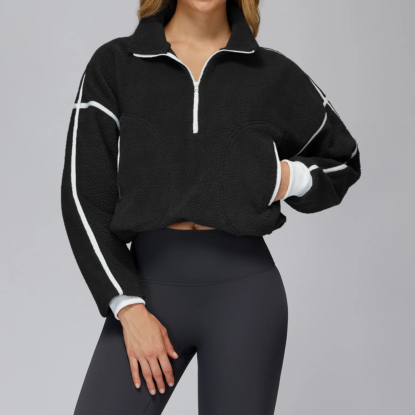 Women's Long Sleeved Running and Fleece Sports Jacket