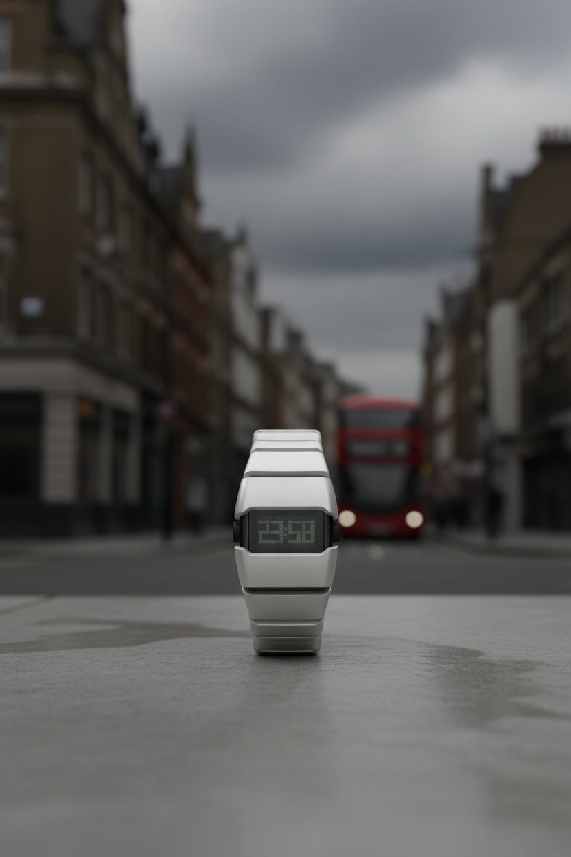 Digital sport watch with resin strap from Craftklart, featuring LED display and sporty design for active wear.
