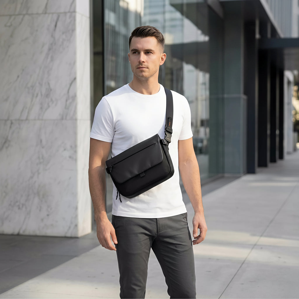 Waterproof 4.5L Craftklart sling bag, crossbody style with adjustable strap, ideal for casual or outdoor use.