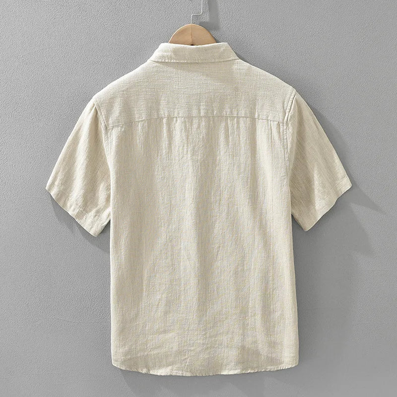 100% Linen Short Sleeve Shirt — Men's Summer Essential