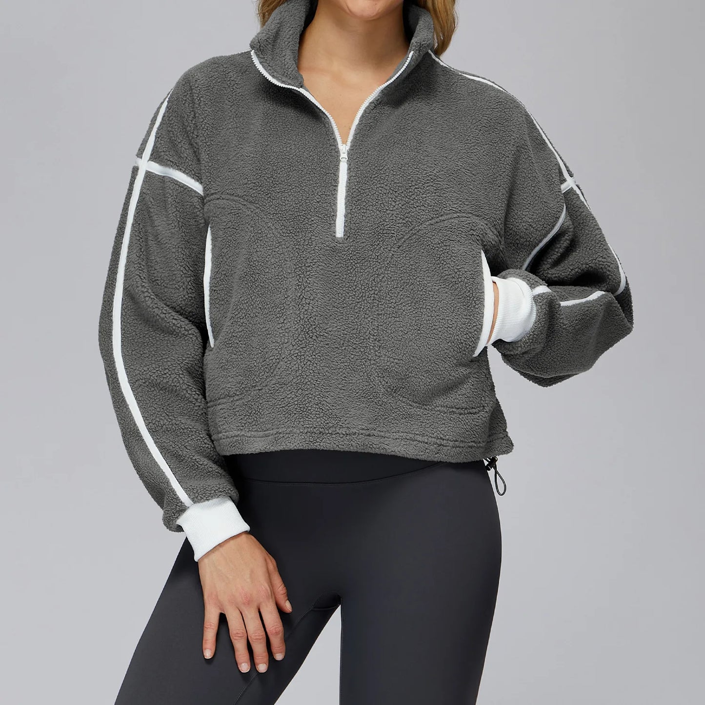 Women's Long Sleeved Running and Fleece Sports Jacket
