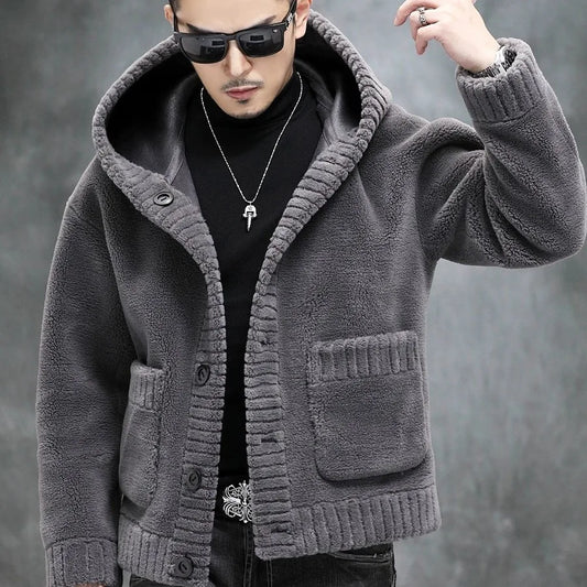 Men's Velvet Thickened Loose Casual High Street Jacket