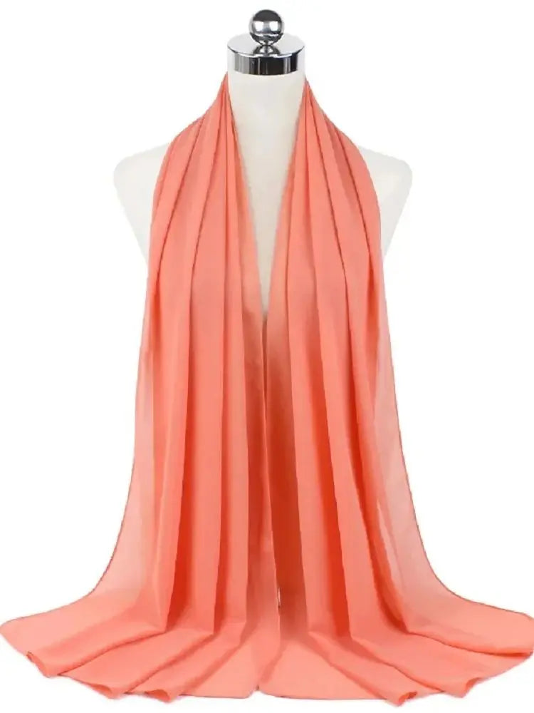 New Fashion Women Solid Chiffon Headscarf