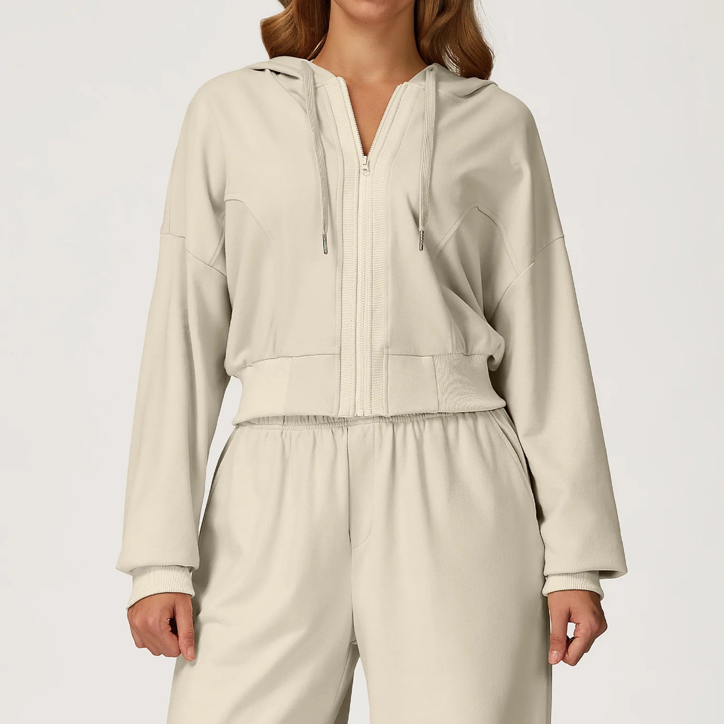 Winter Yoga Long Sleeved Women's Hooded Sweatshirt