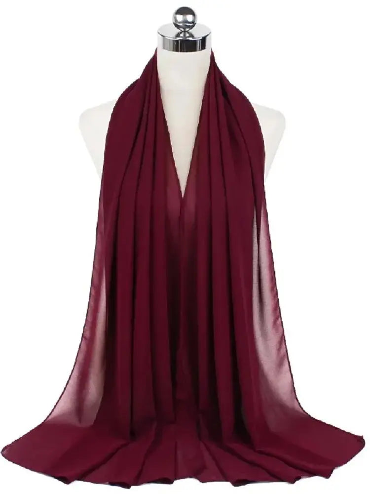 New Fashion Women Solid Chiffon Headscarf