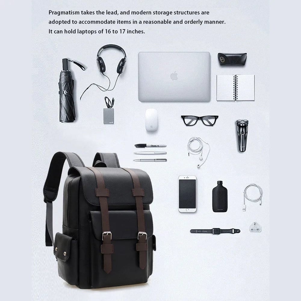 Urban Brit Smart Casual Pu Leather Backpack - Craftklart.store