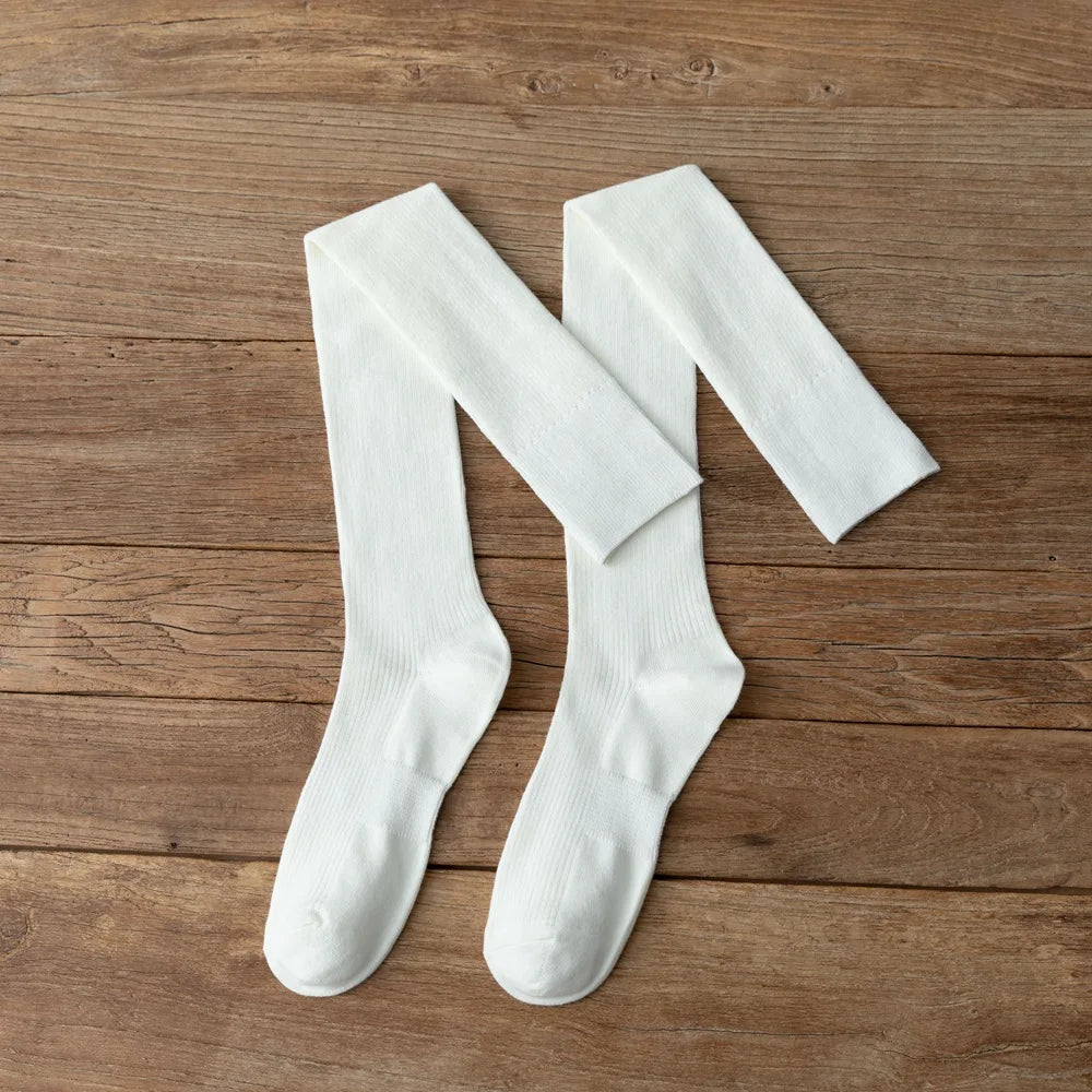 Cotton Knitting Women Stockings JK Japanese Style Girls Cute Long Socks Thigh High Stockings Fashion Solid Color Knee High Socks - Craftklart.store