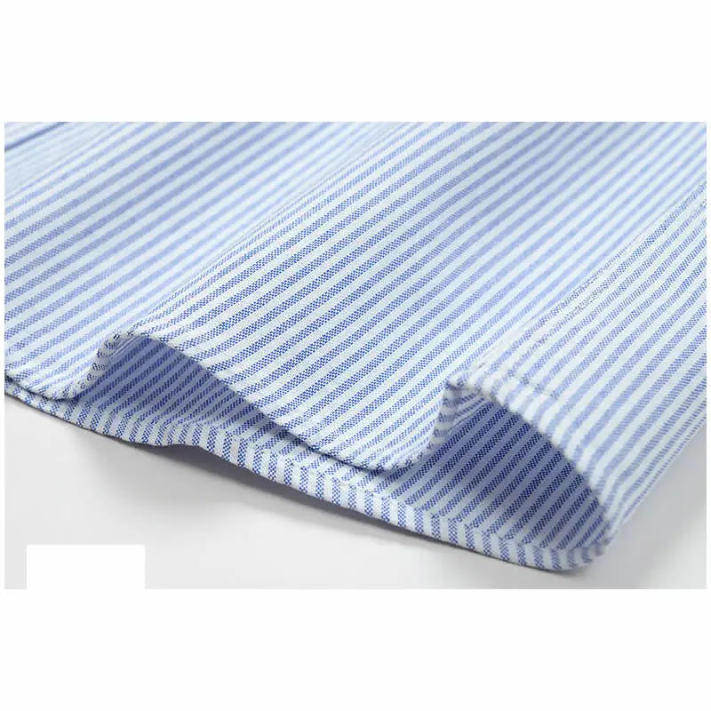 New 100% Cotton Oxford Shirt Men's Long Sleeve Striped Plaid Casual Shirts Korean Clothes High Quality Business Dress Shirt Grey - Premium  from Craftklart.store - Just $14.56! Shop now at Craftklart.store