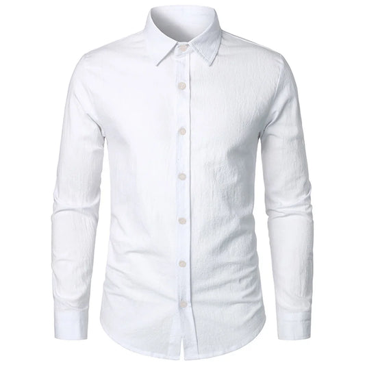 Urban Styled Cotton Linen Men's Shirt - Craftklart.store
