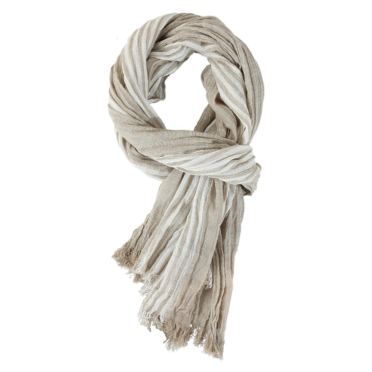 Cotton Linen Striped Men's Scarves - Premium Scarves from Craftklart Dropship - Just $3.99! Shop now at Craftklart.store