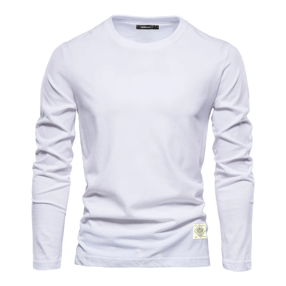 2024 Summer Long Sleeve Men's T-shirts 100% Cotton - Premium T-Shirt from Craftklart Dropship - Just $21.43! Shop now at Craftklart.store