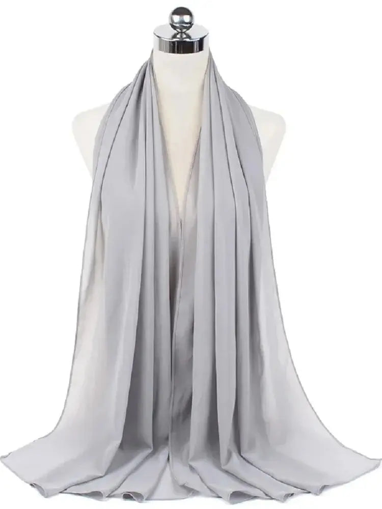New Fashion Women Solid Chiffon Headscarf