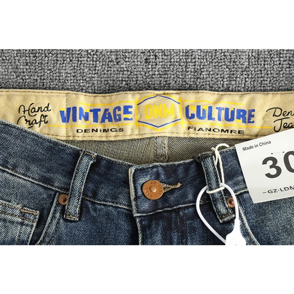 Embroidery embellished white Vintage Styled Jeans