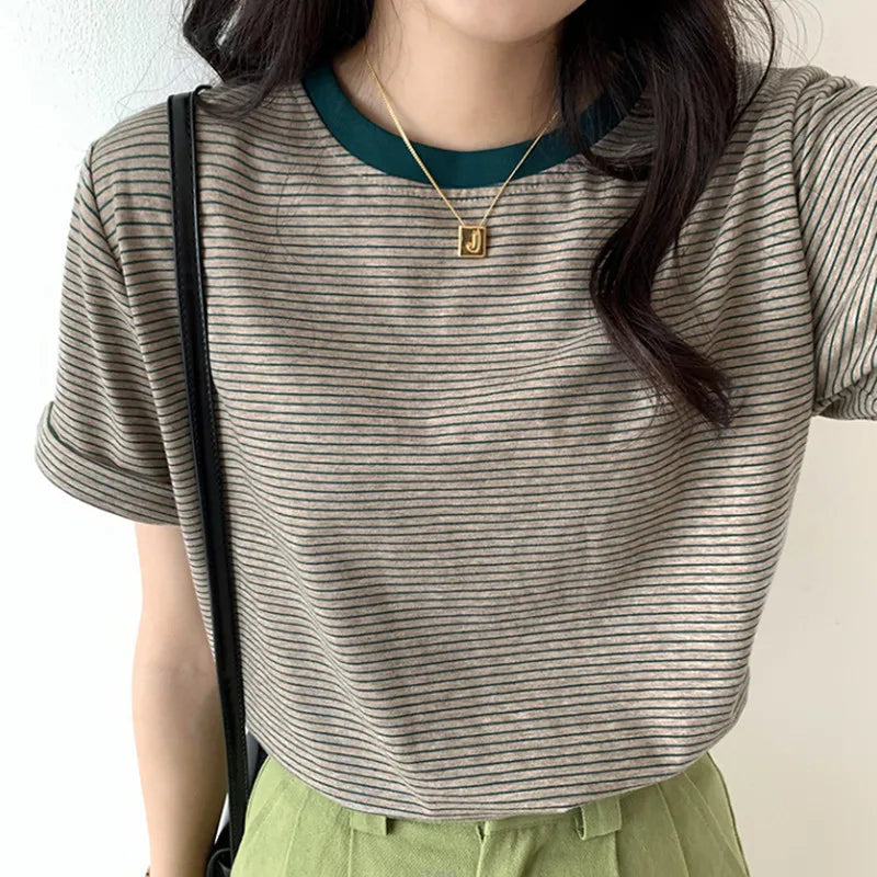 Women Korean Loose Sumer Tops - Premium T-Shirt from Craftklart.store - Just $3.99! Shop now at Craftklart.store