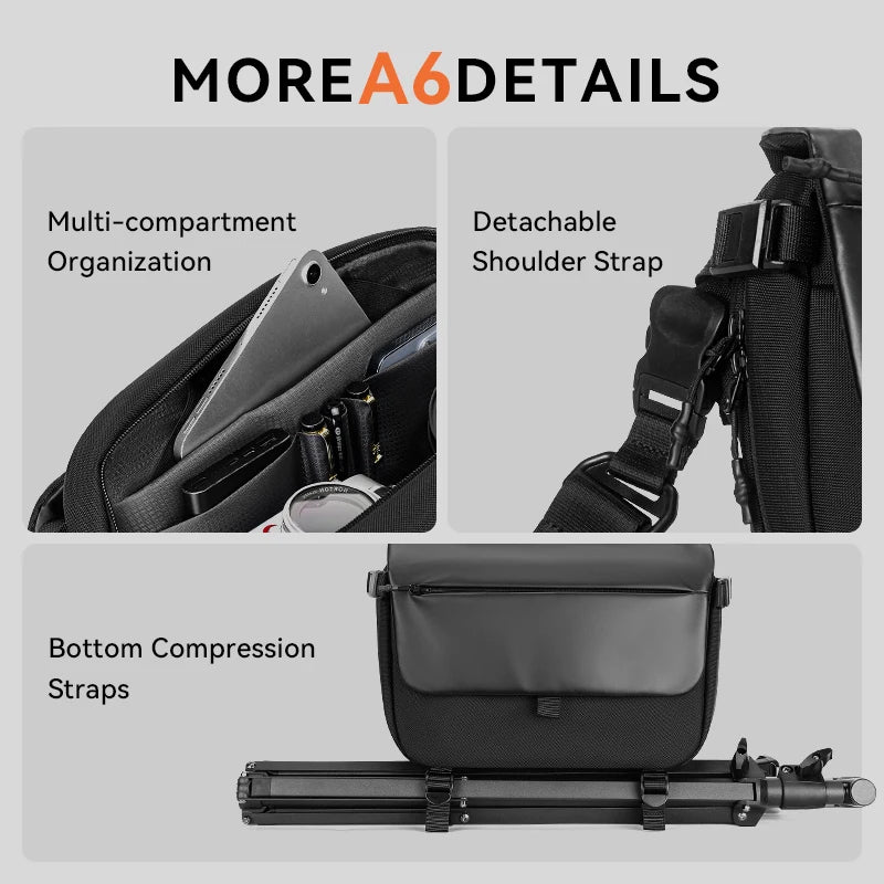 Waterproof 4.5L Craftklart sling bag, compact crossbody bag with adjustable strap, ideal for outdoor use and travel.