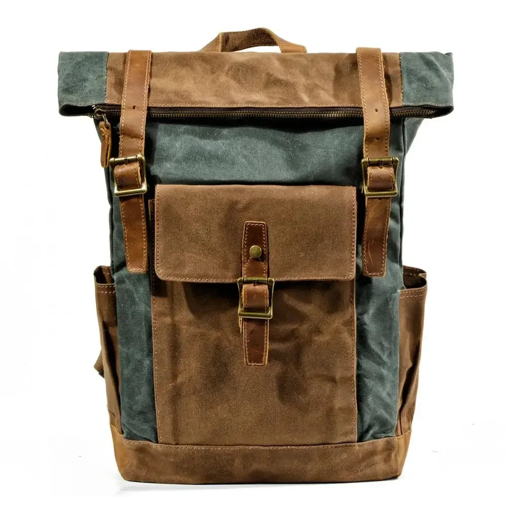 Canvas Oil Wax Backpacks for Men - Premium Backpack from Craftklart.store - Just $36.41! Shop now at Craftklart.store