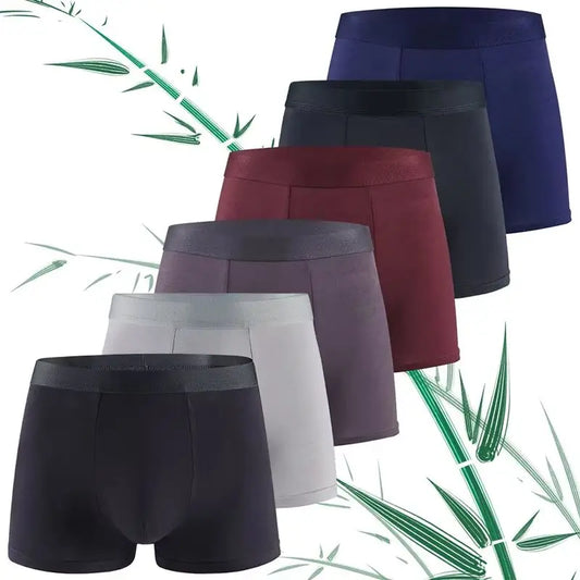 6-Pack Men's Bamboo Boxer Briefs — Ultra Soft & Breathable