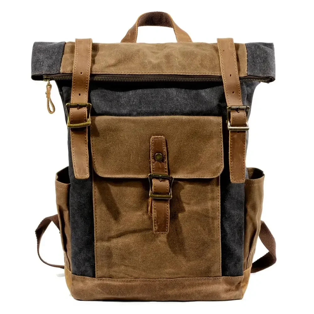 Canvas Oil Wax Backpacks for Men - Premium Backpack from Craftklart.store - Just $36.41! Shop now at Craftklart.store