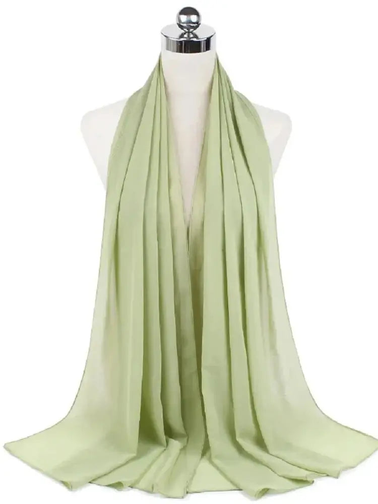 New Fashion Women Solid Chiffon Headscarf