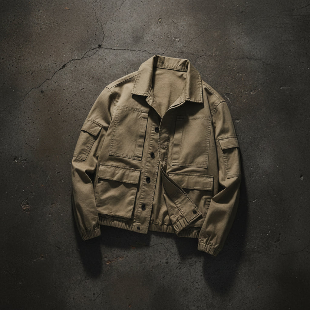 Multi-Pocket Military Cargo Jacket