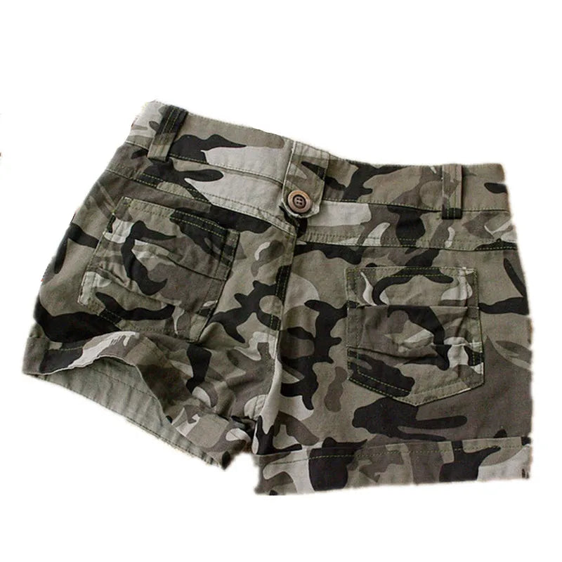 Women's Summer Camouflage Shorts Casual Military Zipper Pocket Pantaloon Ladies Plus Size 4XL Cotton Slim Fit y2k Mini Shorts - Premium Cargo Shorts from Craftklart Dropship - Just $23.85! Shop now at Craftklart.store