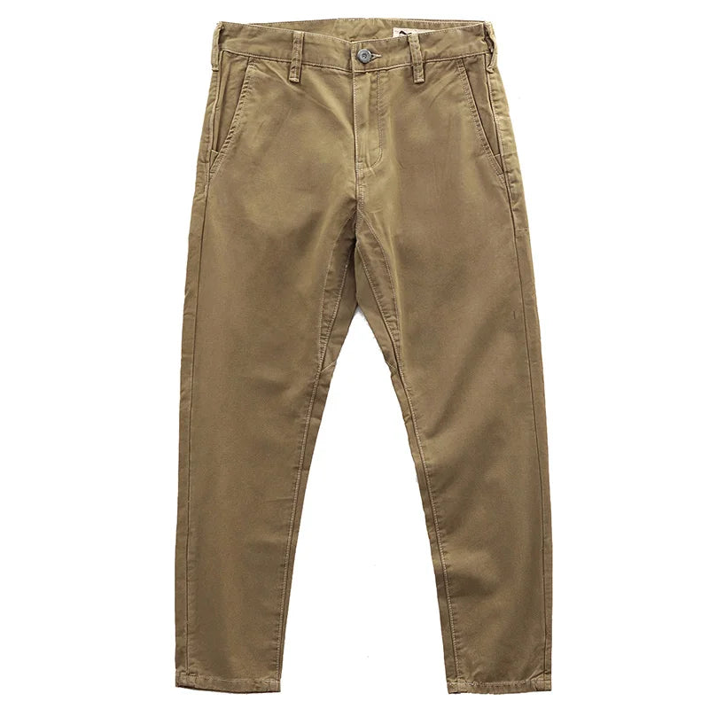 Spring New American Cotton Retro Twill Amekaji Chino Cargo Pants - Premium Pants from Craftklart.store - Just $47.76! Shop now at Craftklart.store